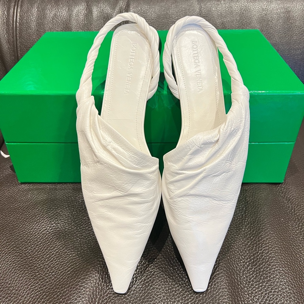 BOTTEGA VENETA WHITE MULES